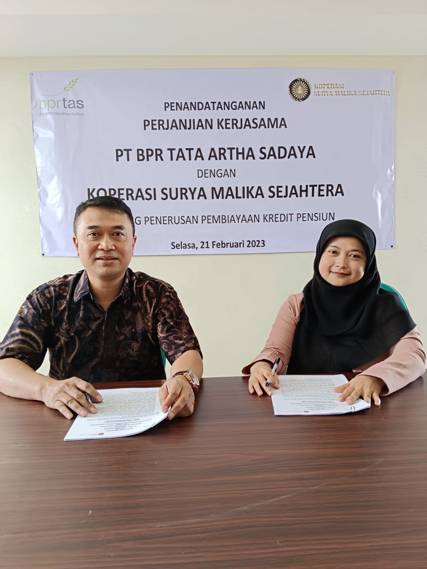 Penandatanganan Perjanjian Kerjasama PT BPR Tata Artha Sadaya dengan Koperasi Surya Malika Sejahtera